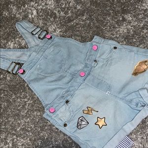 Betsey Johnson Jean short overalls